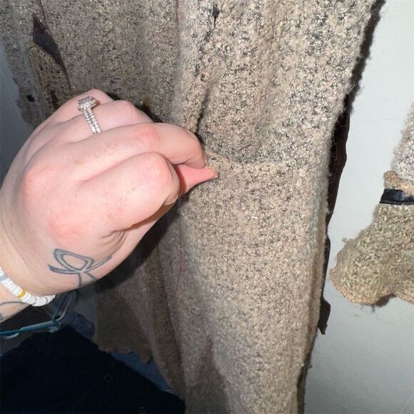 La-El Couture Women's Multicolor Knit Duster Cardigan Size M - Picture 3 of 7